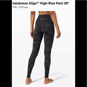 Lululemon Camo Aligns
